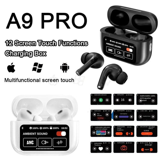 A9 Pro Earbuds with Screen – Premium Wireless Audio Experience